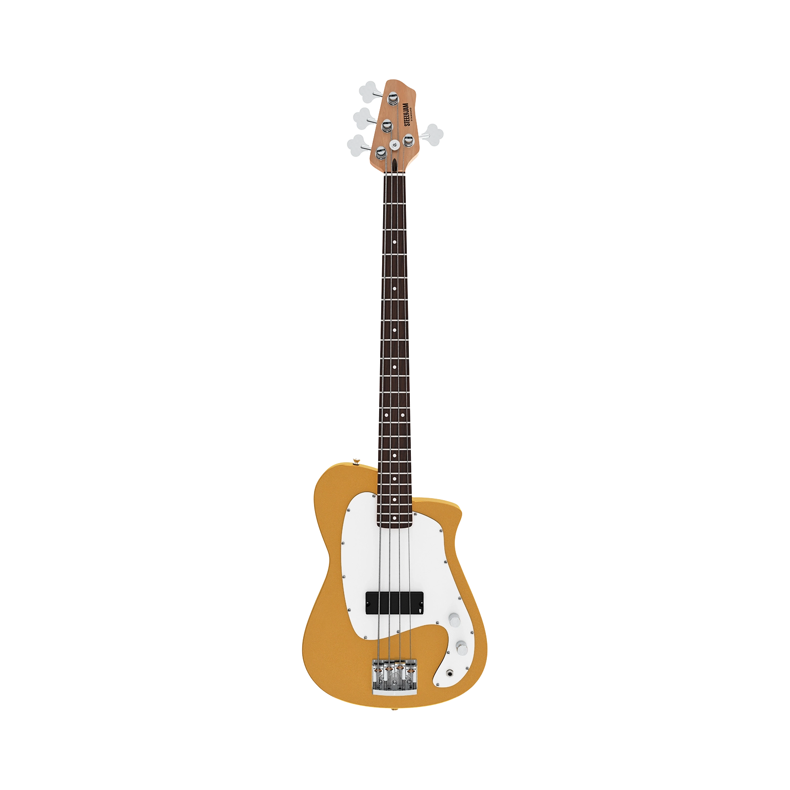Alpha Bass Standard amber gold front - Steelyjam aluminum bass