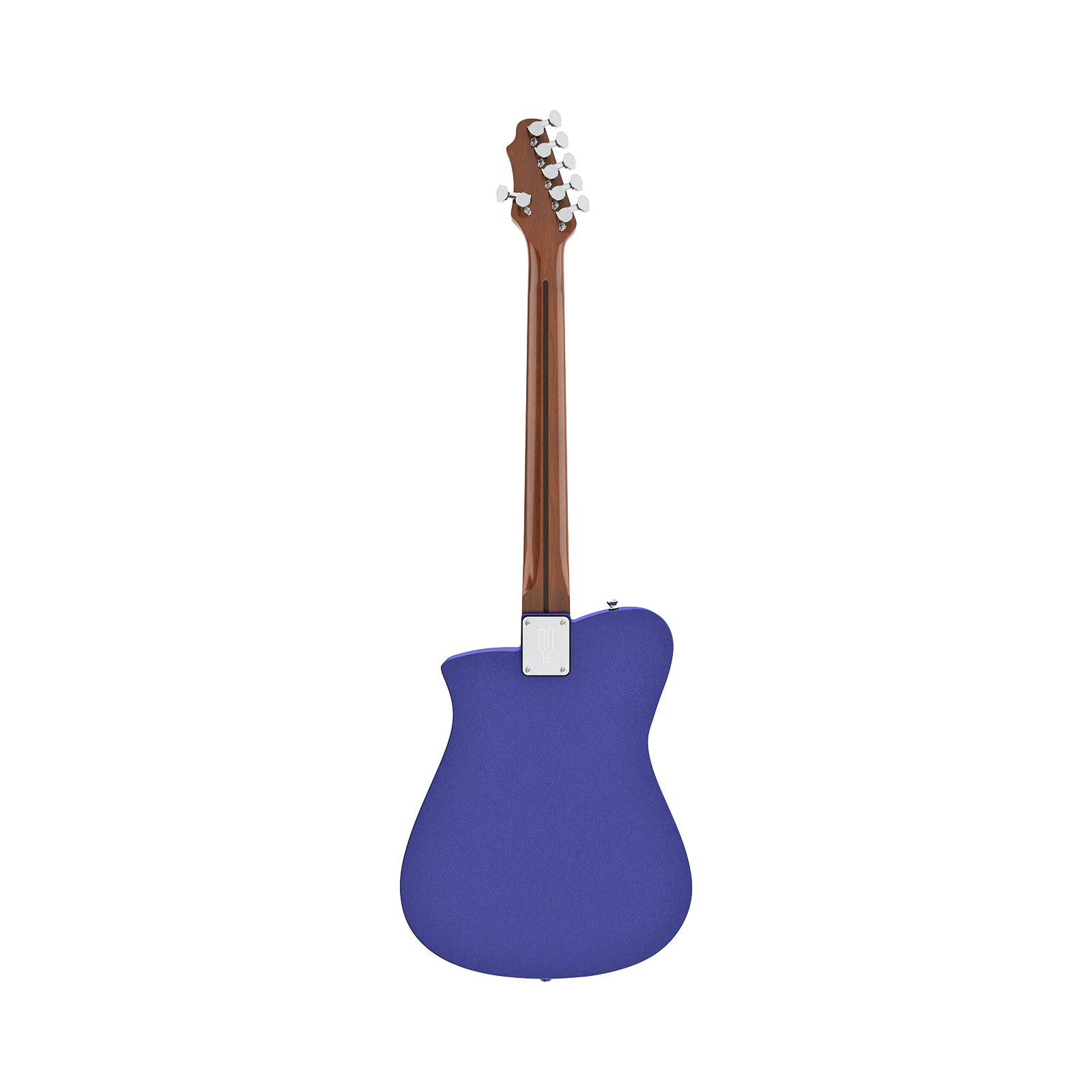 Alpha Player metallic indigo back Schaller bridge catalog - Steelyjam aluminum guitar
